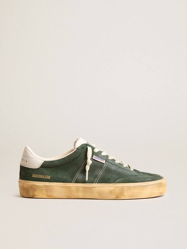 Golden Goose - Soul Star in green suede with milk-white leather heel tab in 
