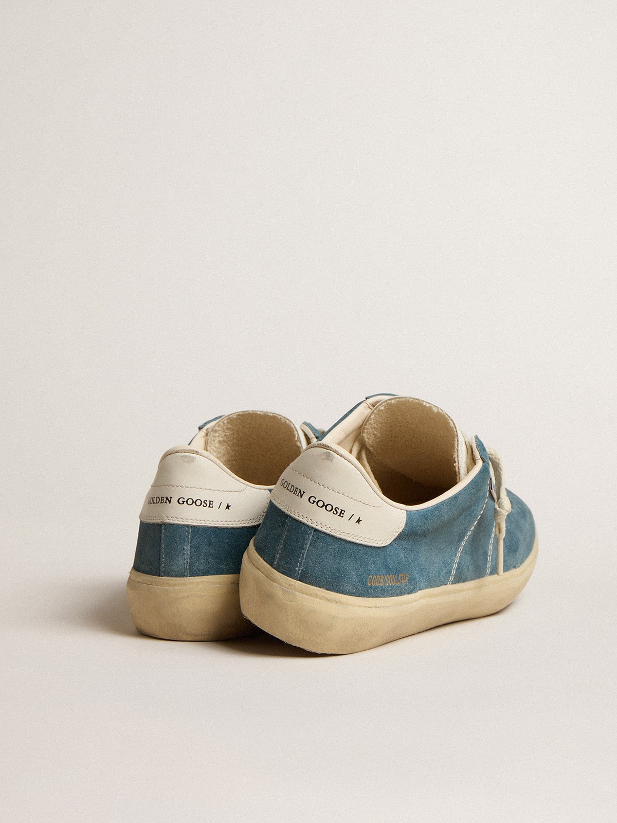 Golden Goose - Soul Star Uomo in suede bluette in 