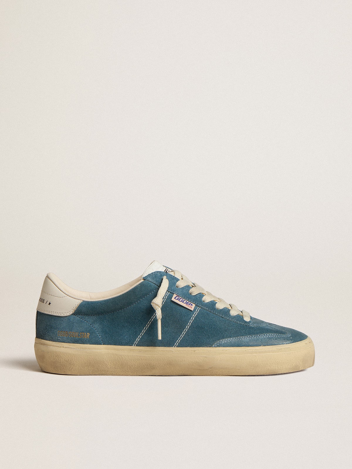 Golden Goose - Soul Star Uomo in suede bluette in 