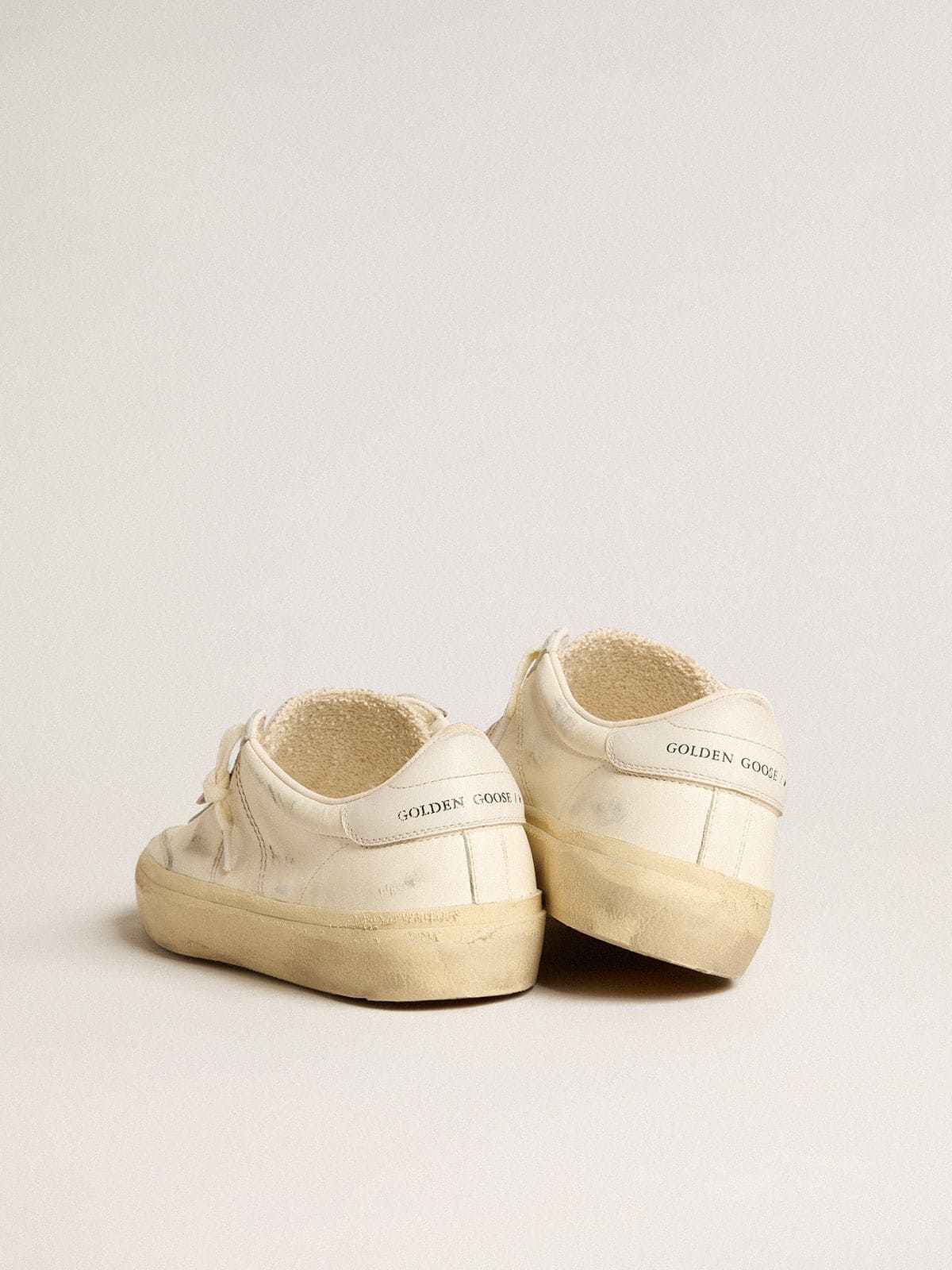 Golden Goose - Soul Star in white nappa leather with white leather star in 