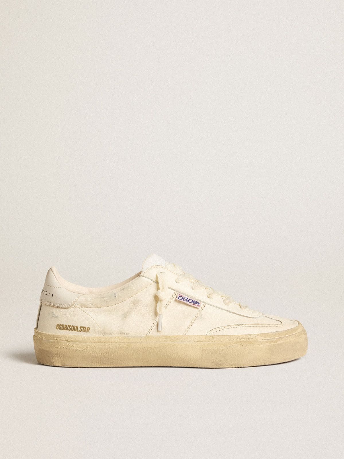 Golden Goose - Soul Star in white nappa leather with white leather star in 