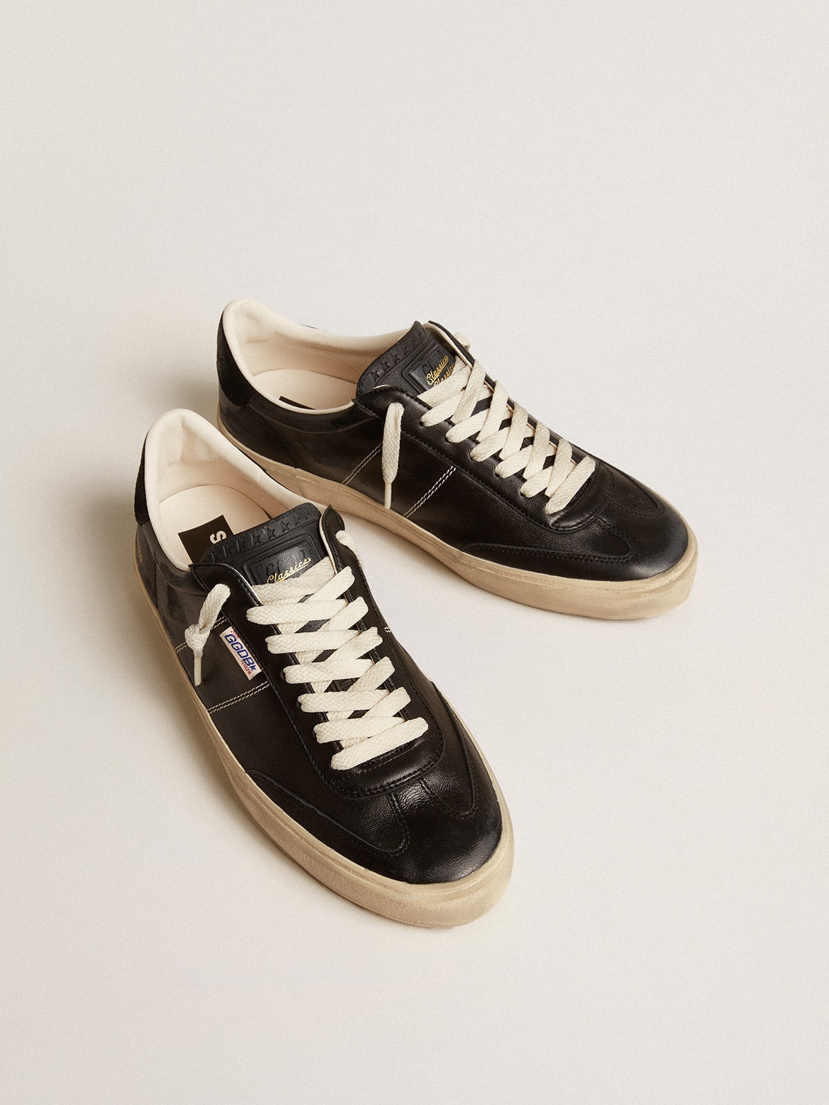 Golden Goose - Soul Star pour homme en cuir nappa noir d’origine biologique in 