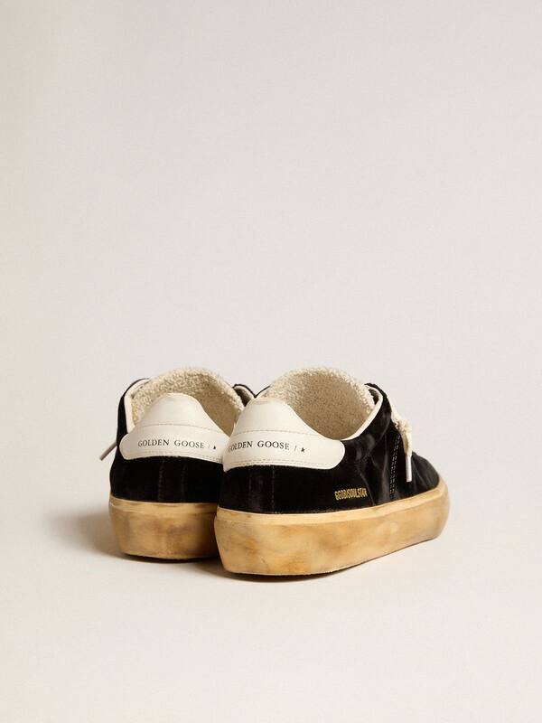 Golden Goose - Men's Soul Star in black velvet with white leather heel tab  in 