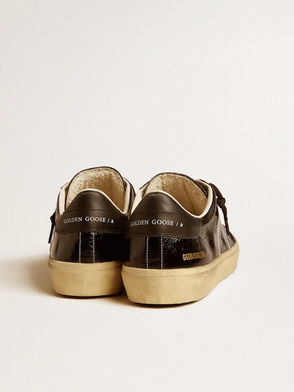Golden Goose - Men's Soul Star in black patent leather with black leather heel tab in 