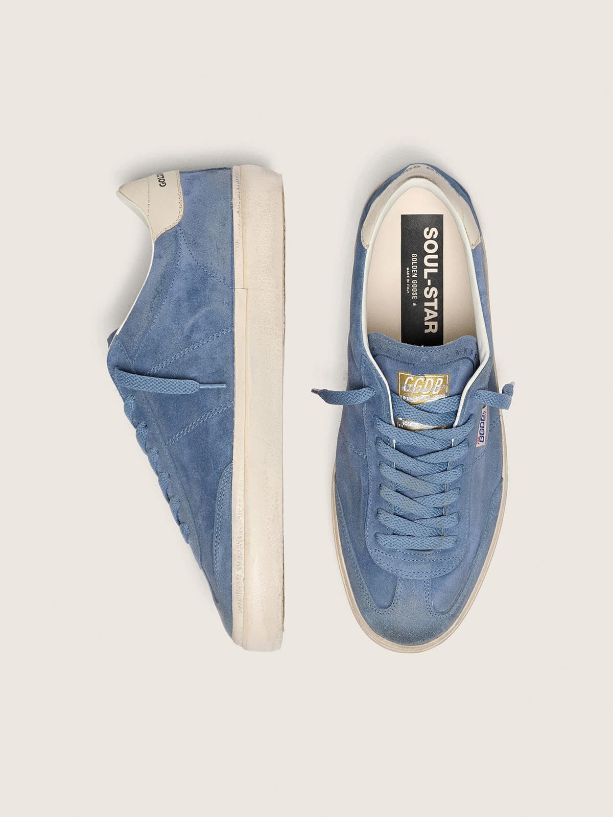 Golden Goose - Soul Star masculino de suede azul jeans in 