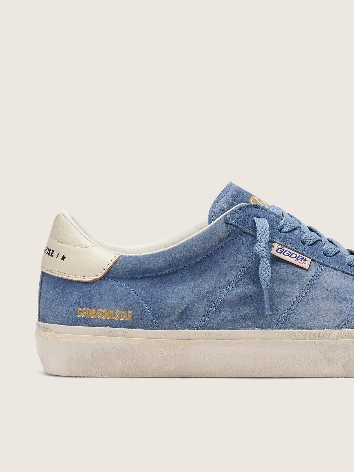Golden Goose - Soul Star masculino de suede azul jeans in 