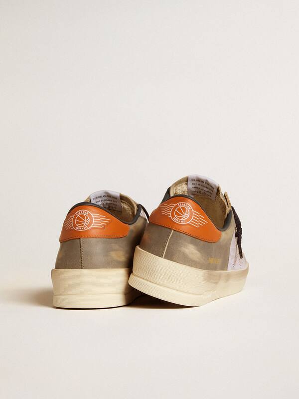 Golden Goose - Stardan LTD in gray leather and mesh with leather star and heel tab in 