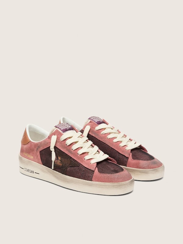 Men&rsquo;s Stardan in pink suede with beige star