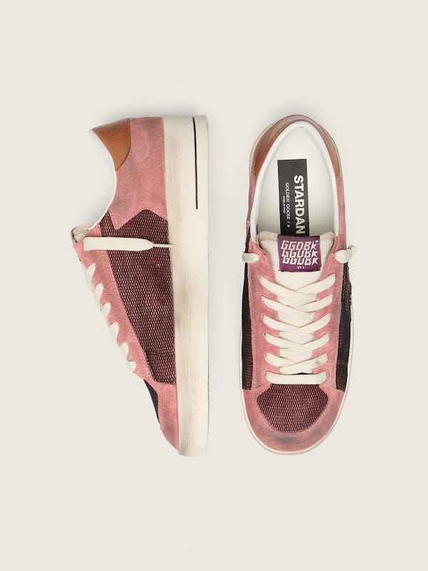 Men&rsquo;s Stardan in pink suede with beige star