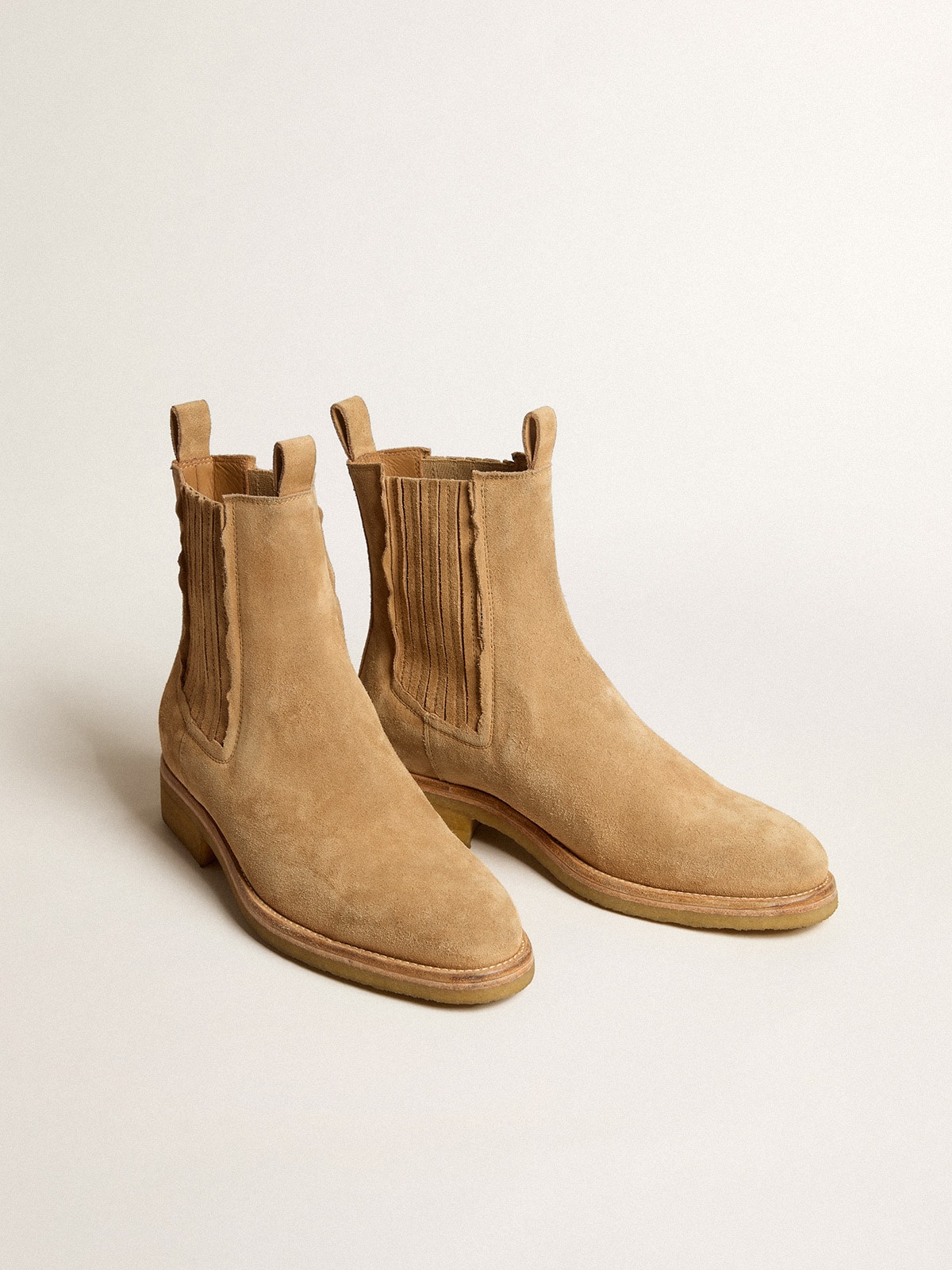 Golden Goose - Chelsea boots in suede tobacco in 