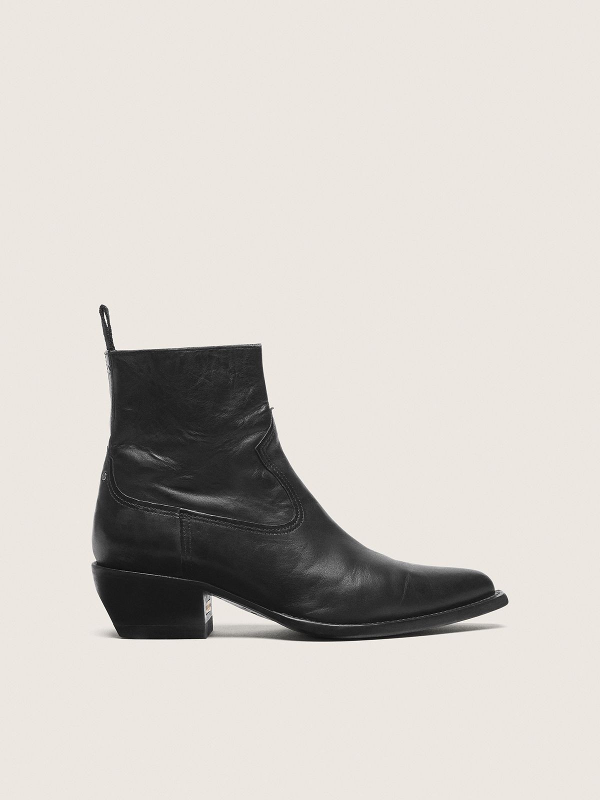 Bottes basses Debbie pour homme en cuir noir — Golden Goose