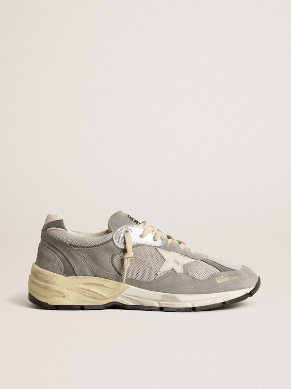 Golden Goose - Men’s Dad-Star in suede and mesh with white leather star and heel tab in 