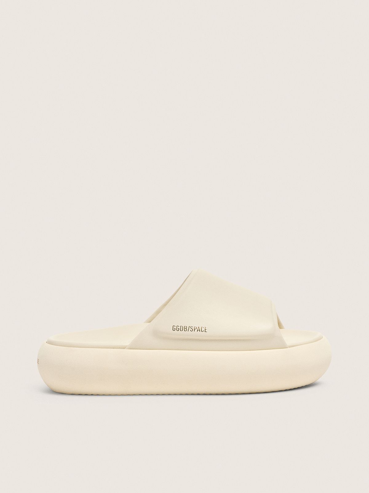 Claquettes Space-Star pour homme en cuir blanc — Golden Goose
