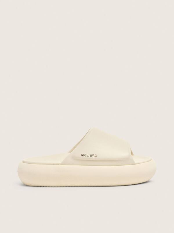 Golden Goose - Men's Space-Star Slide slip-ons in white leather in 