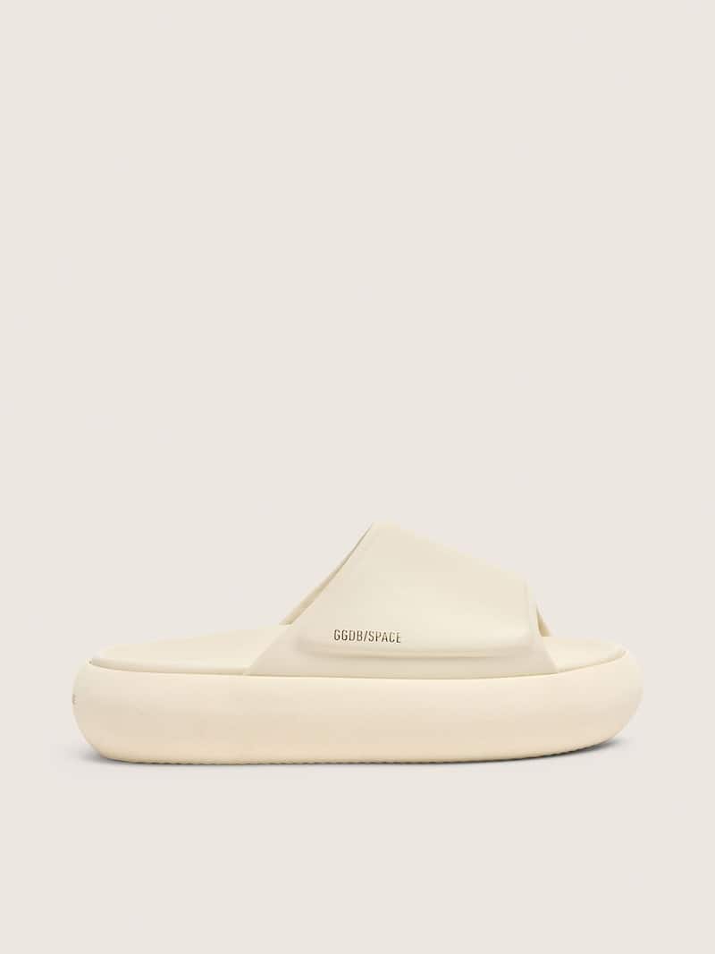 Claquettes Space-Star Slide pour homme en cuir blanc