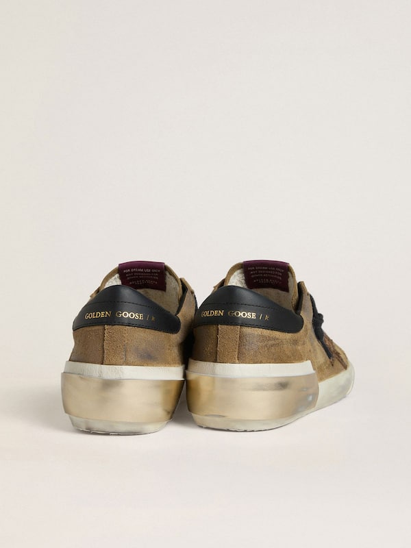 Golden Goose - Men's Super-Star LTD in waxed suede with python-print star and nappa leather heel tab in 
