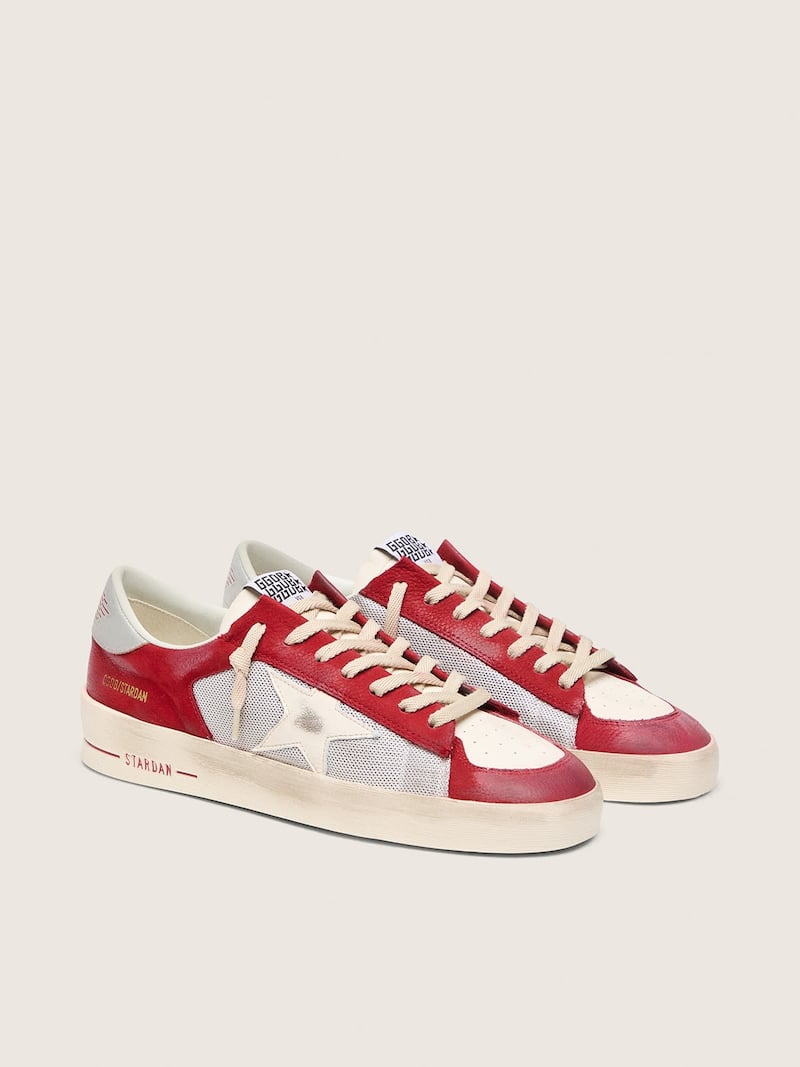Golden Goose - Stardan  pour homme en r&eacute;sille et cuir nubuck avec &eacute;toile en cuir nappa et contrefort en cuir in 
