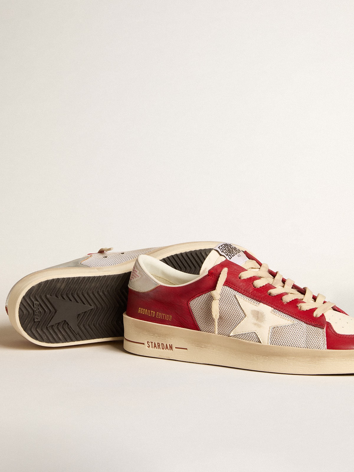 Golden Goose - Stardan LTD in mesh and nubuck with nappa star and leather heel tab in 