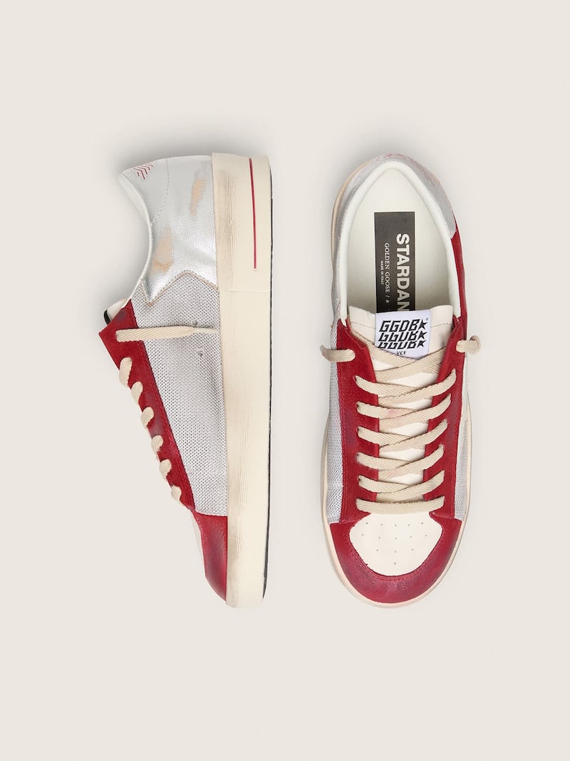 Golden Goose - Stardan  pour homme en r&eacute;sille et cuir nubuck avec &eacute;toile en cuir nappa et contrefort en cuir in 