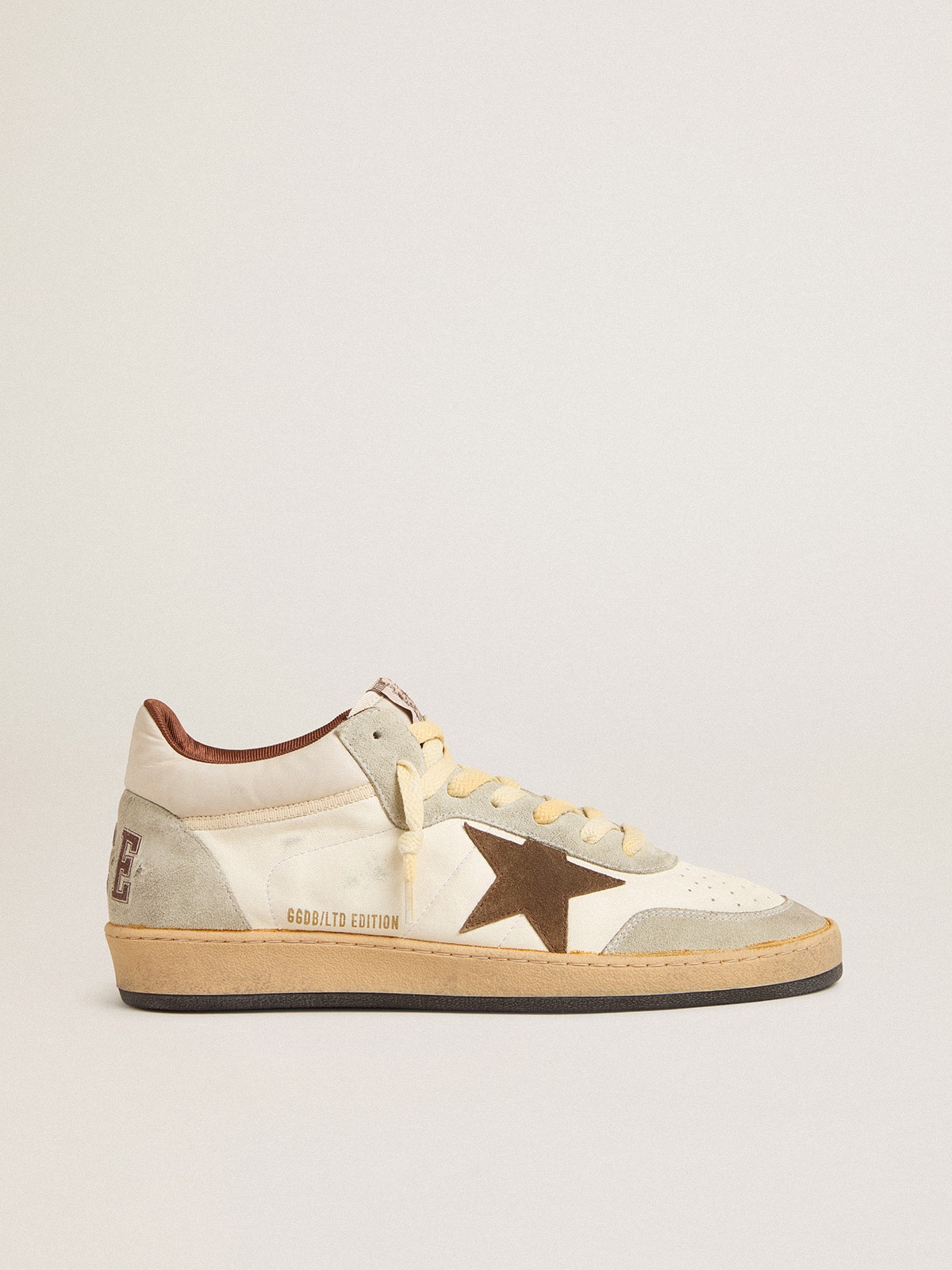 Golden Goose Ball Star Ltd In Nappa And Nylon With Stella And Inserts In Suede, Man, Size: 39