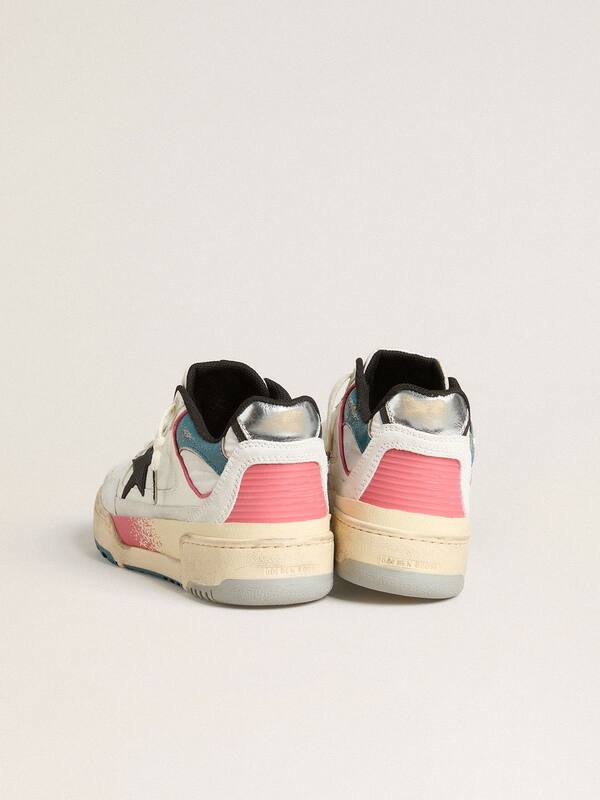 Golden Goose - Men's Forty2 with black star and silver foiled leather heel tab in 