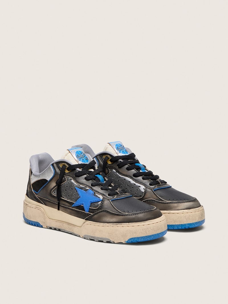 Golden Goose - Forty2 Uomo in gomma espansa e pelle nere con stella in TPU e talloncino in pelle nera in 