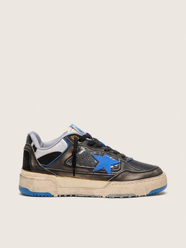 Golden Goose - Men's Forty2 in black foam rubber and leather with TPU star and black leather heel tab in 