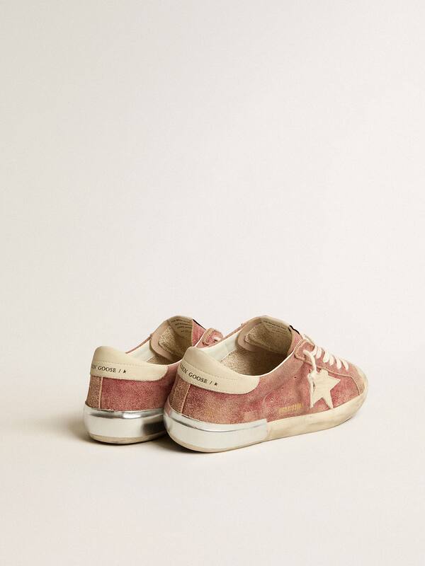 Golden Goose - Men's Super-Star in red leather with cream nubuck star and heel tab in 