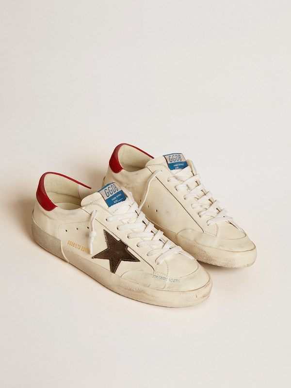 Golden Goose - Men's Super-Star LTD in nappa with metallic star and nubuck heel tab in 