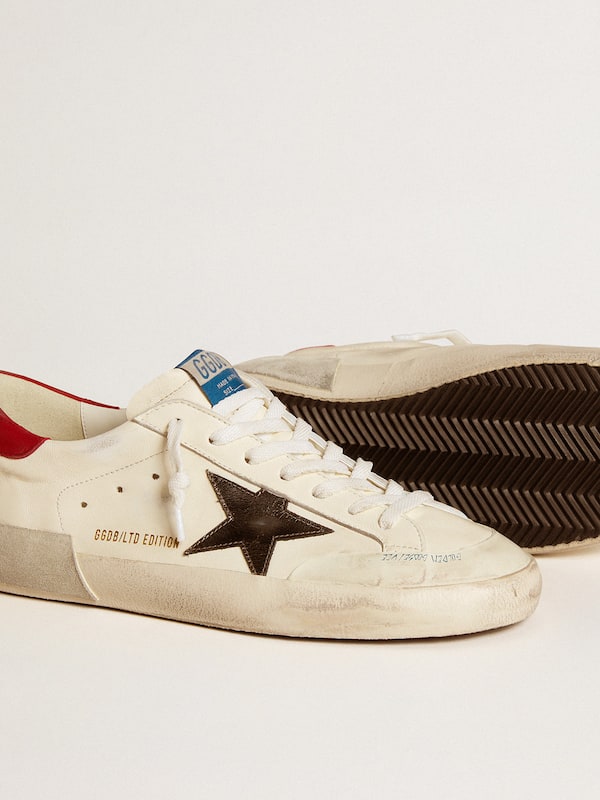 Golden Goose - Men's Super-Star LTD in nappa with metallic star and nubuck heel tab in 