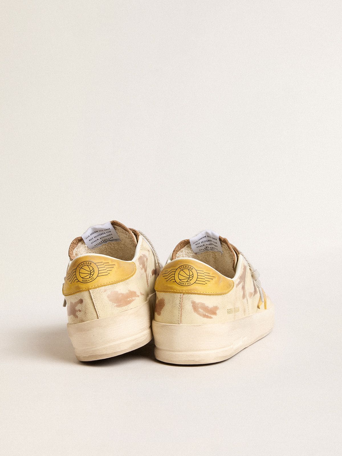 Men's Stardan in beige leather with honey-colored nubuck