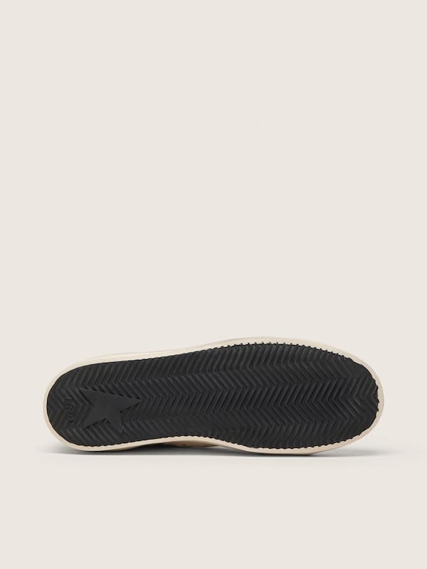 Golden Goose - Stardan pour homme en cuir blanc avec &eacute;toile et contrefort en cuir vert militaire &agrave; imprim&eacute; python in 