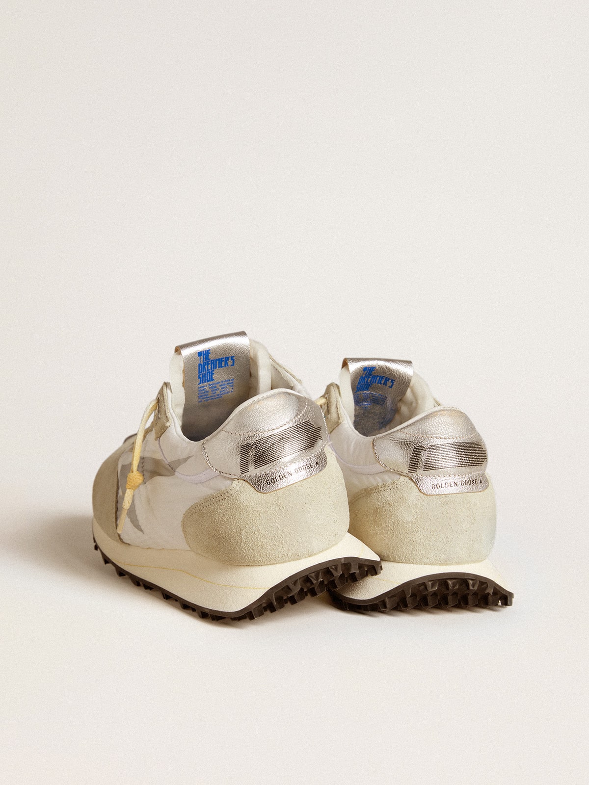 ★Golden Goose★マラソン ナイロン アッパー シルバー スター Marathon メンズ ナイロンアッパー（ホワイト）＆シルバースター