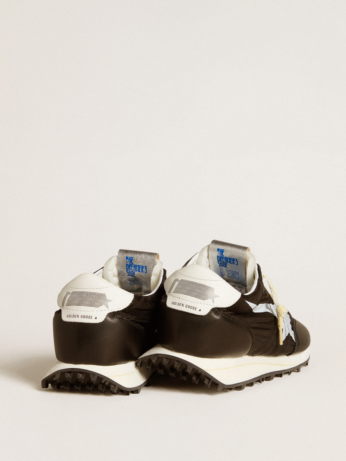 Golden Goose - Marathon Uomo con tomaia in nylon di colore nero e stella bianca in 