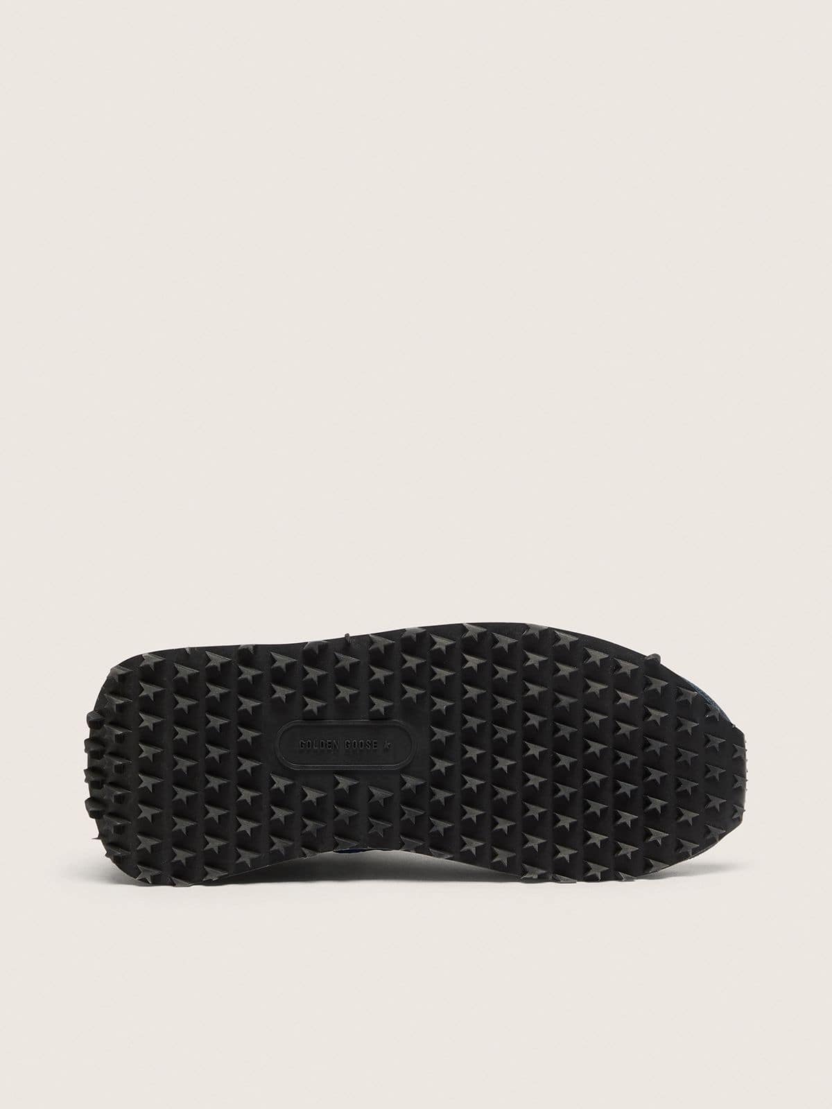 Golden Goose - Men&rsquo;s Marathon with blue nylon upper and white star in 
