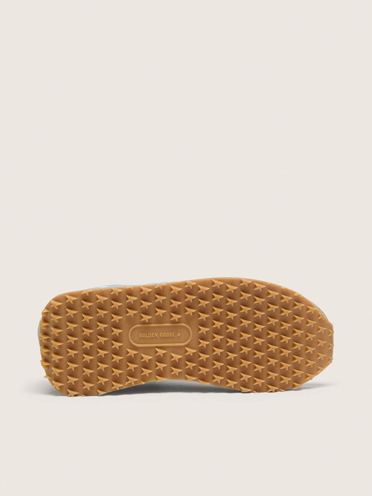 Golden Goose - Men&rsquo;s Marathon with light blue nylon upper and pastel blue star in 