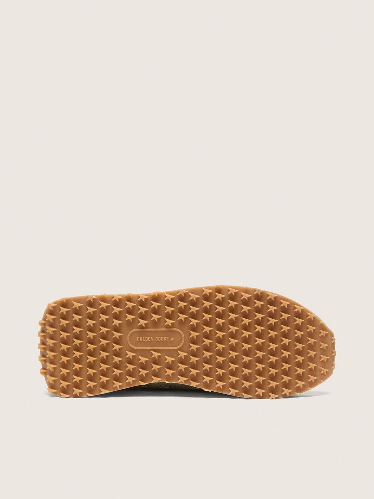 Golden Goose - Marathon pour homme en nylon vert sauge avec &eacute;toile blanche in 