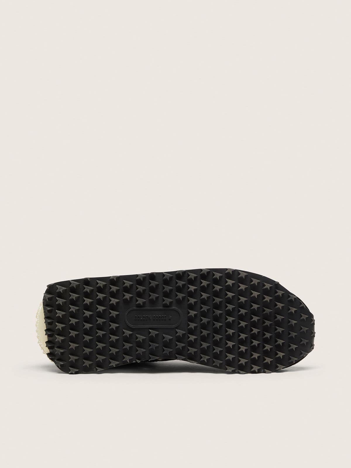 Golden Goose - Men&rsquo;s Marathon with black ripstop nylon upper and silver star in 