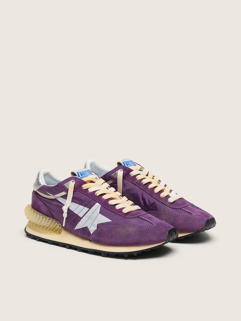 Golden Goose - Marathon Herren mit violettem Nylonschaft und wei&szlig;em Stern in 