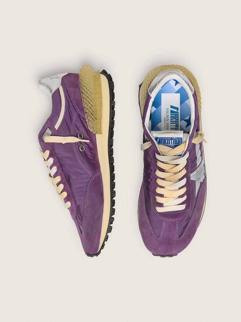 Golden Goose - Marathon Herren mit violettem Nylonschaft und wei&szlig;em Stern in 