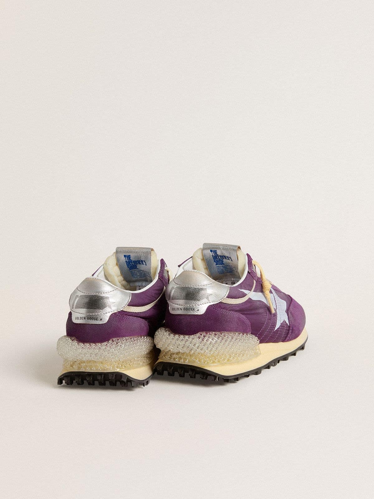 Golden Goose - Marathon de hombre con pala de nailon violeta y estrella blanca in 