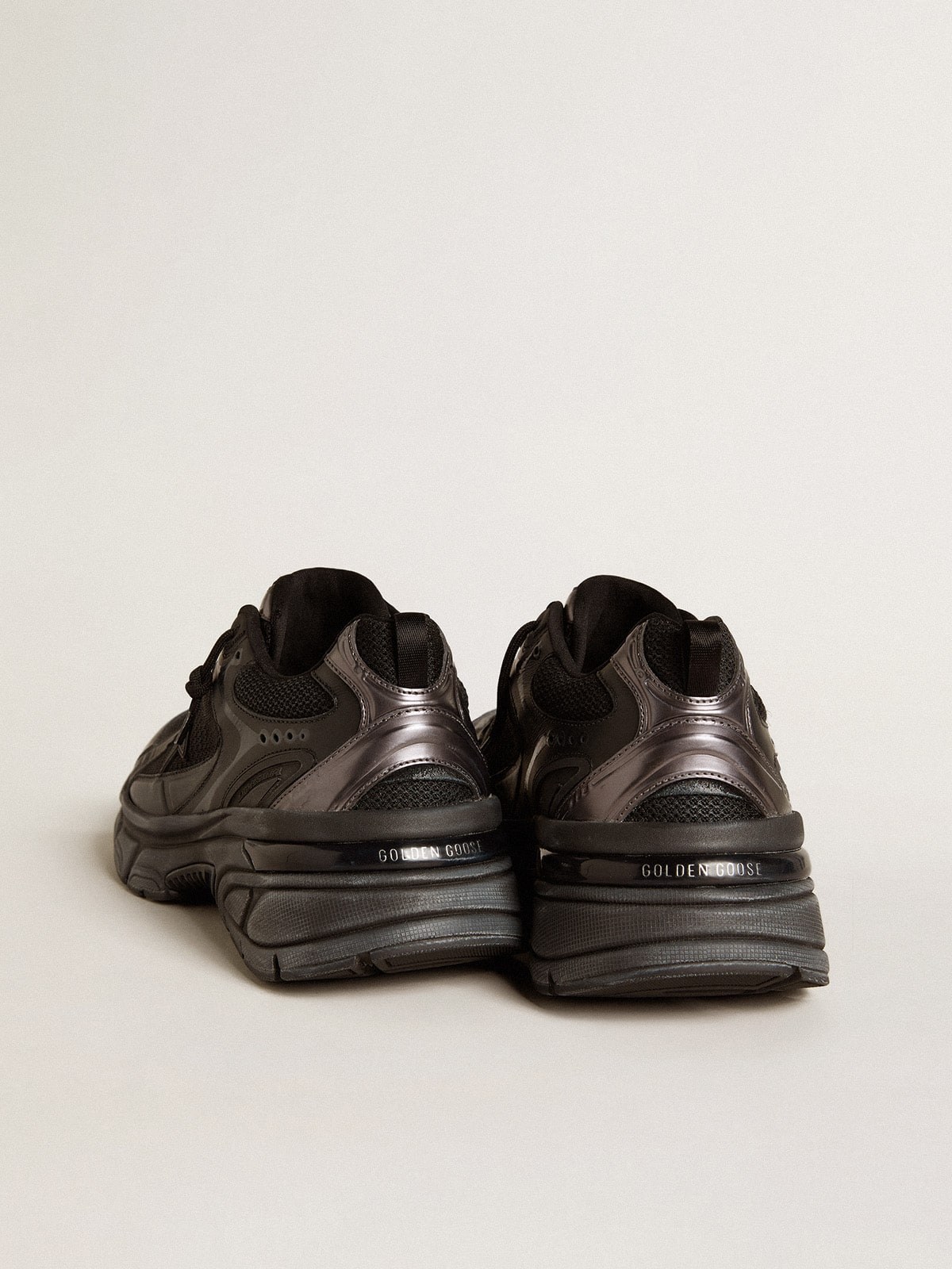 Men's Lightstar with black leather and mesh upper and black star