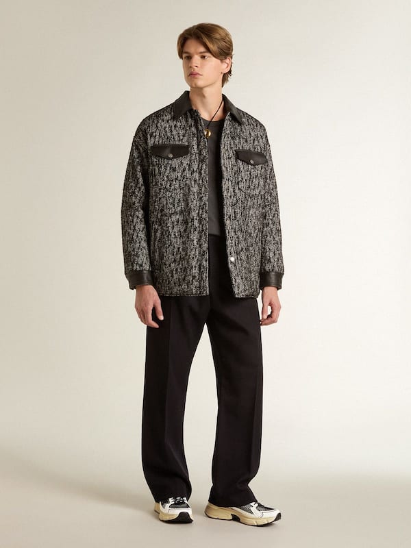Golden Goose - Men’s Lightstar in white leather and black mesh with black TPU star in 