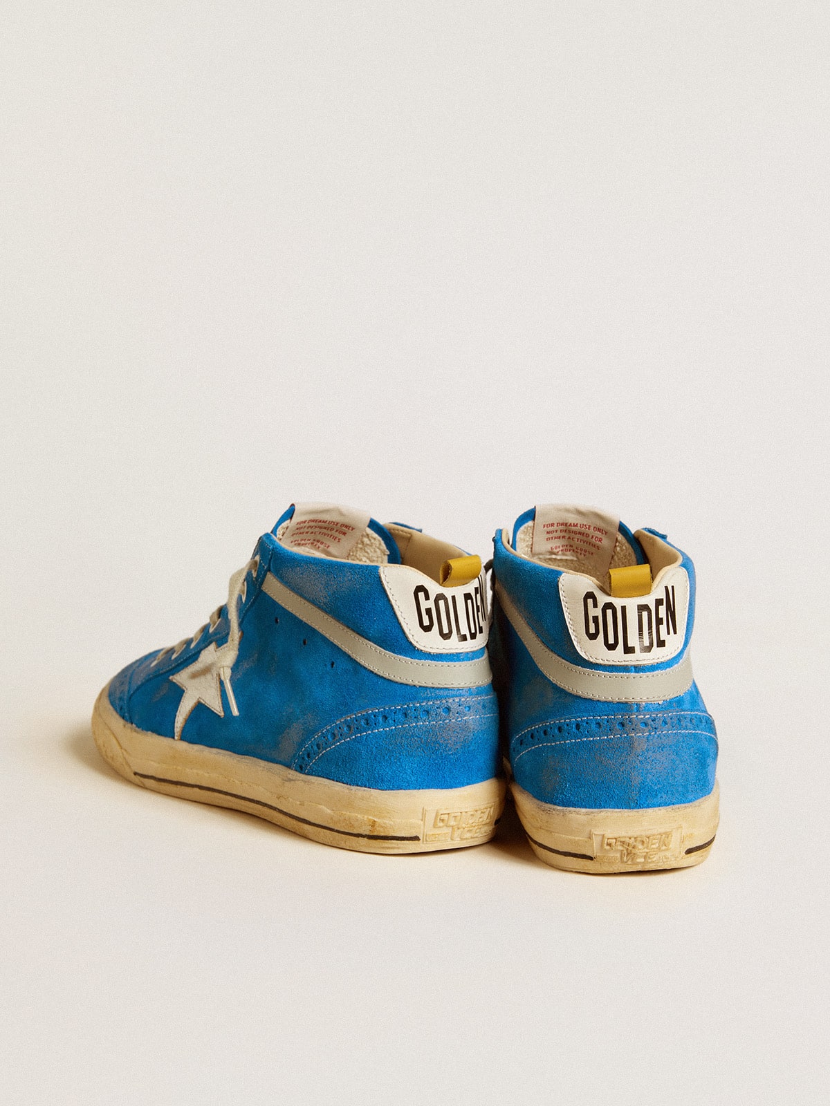 Golden Goose - Men's Mid Star in suede with metallic leather star and leather heel tab in 