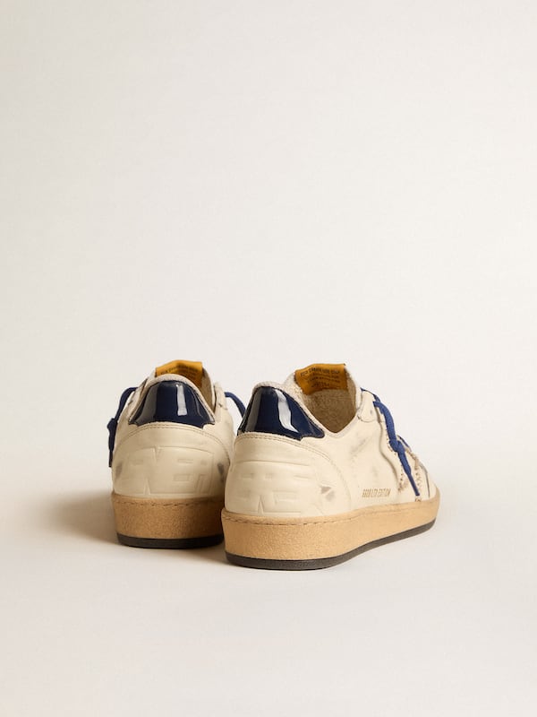 Golden Goose - Ball Star LTD with embroidered star and blue patent leather heel tab in 