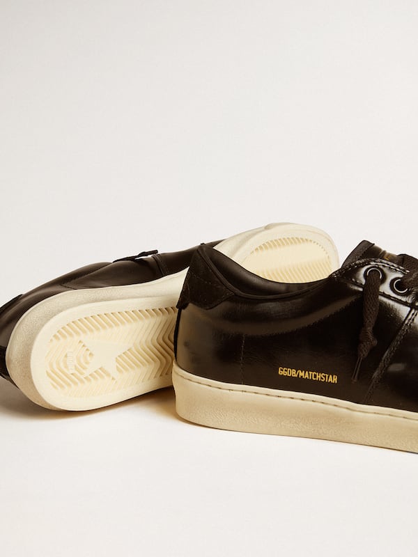 Golden Goose - Men's Matchstar in black leather with black suede heel tab in 