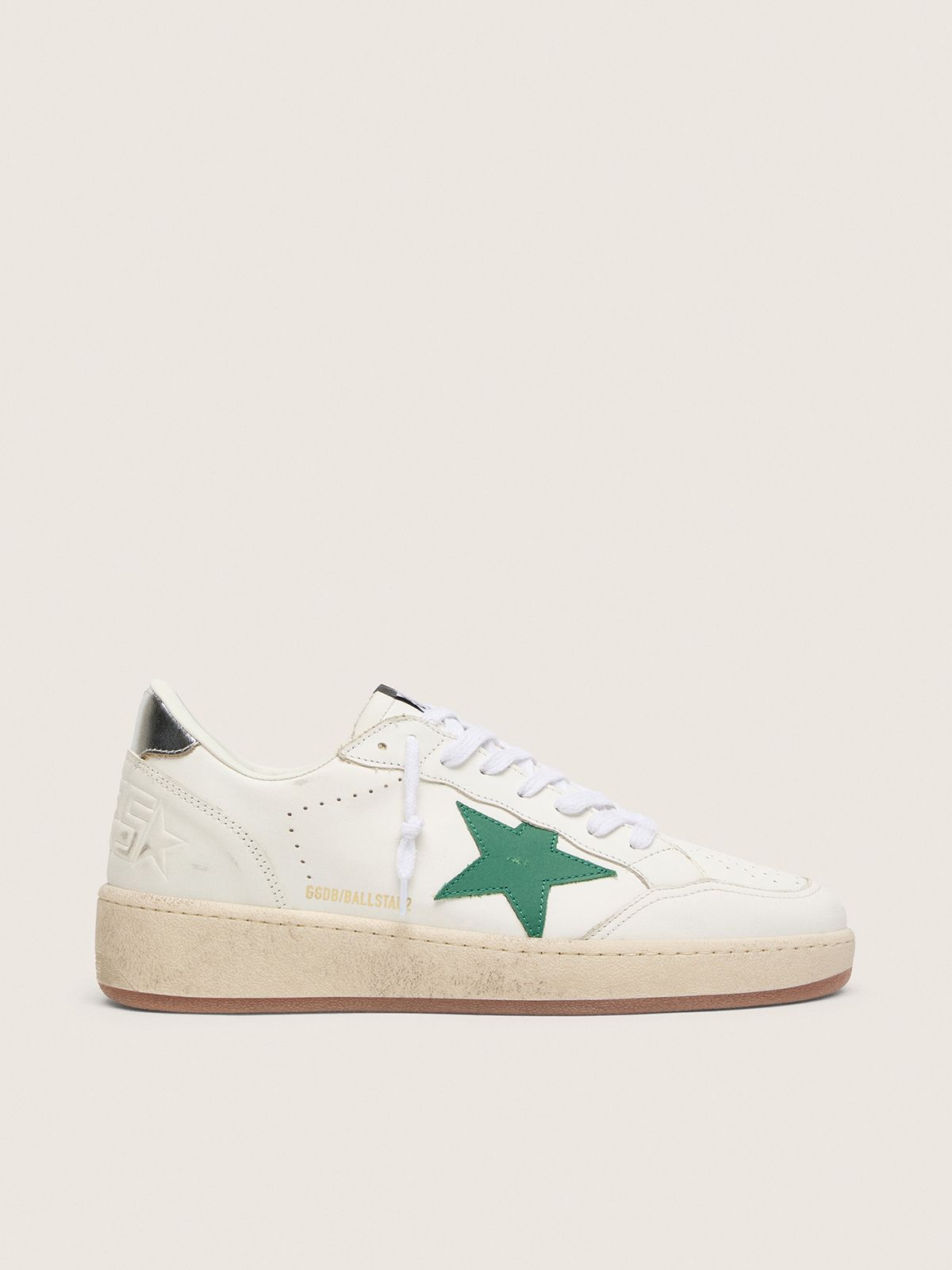 Golden Rasing Star Ball Star con estrella de piel verde y refuerzo del talón de piel laminada
