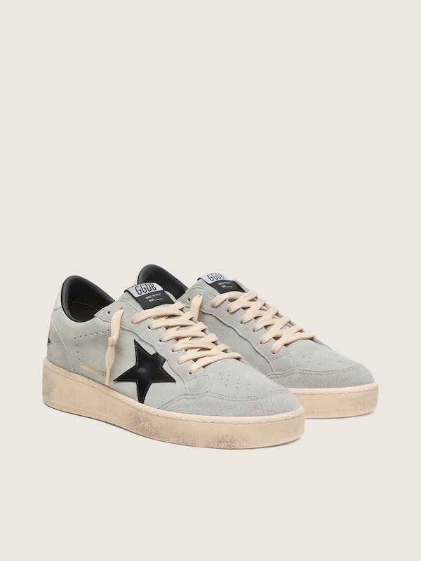 Ball Star de hombre de ante gris con estrella de piel negra