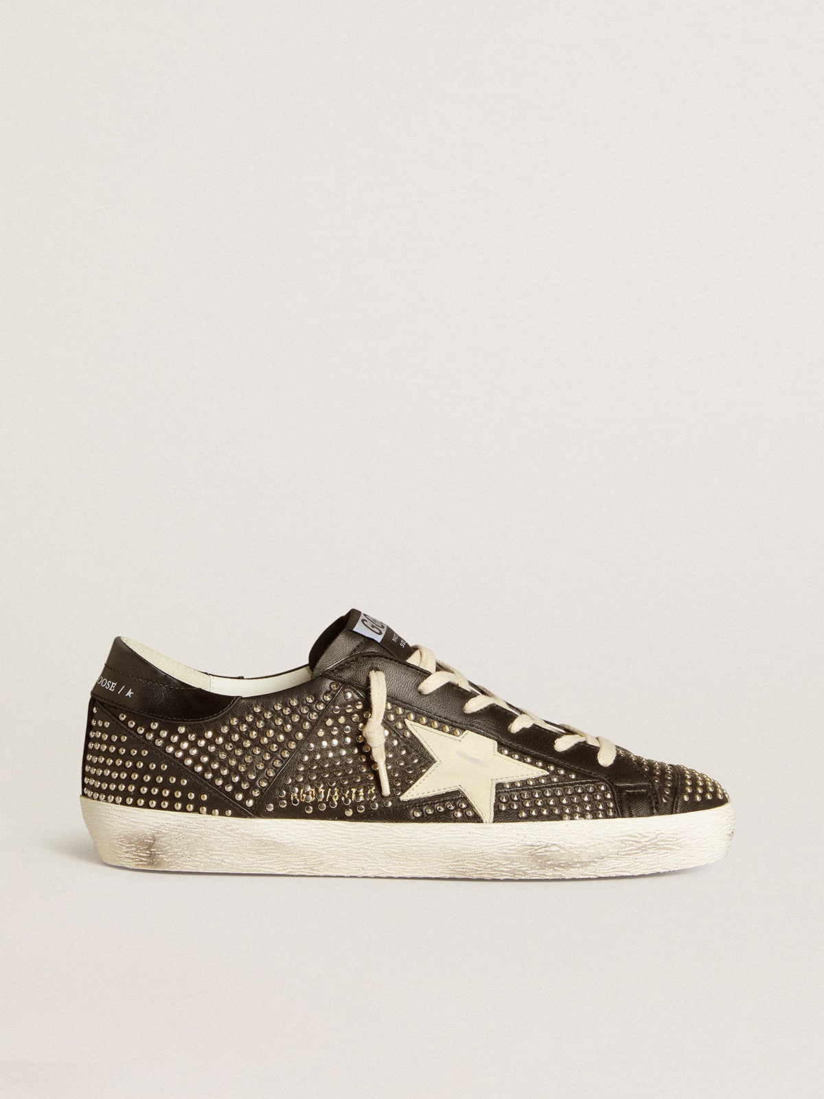 Golden goose superstar studded sneakers on sale