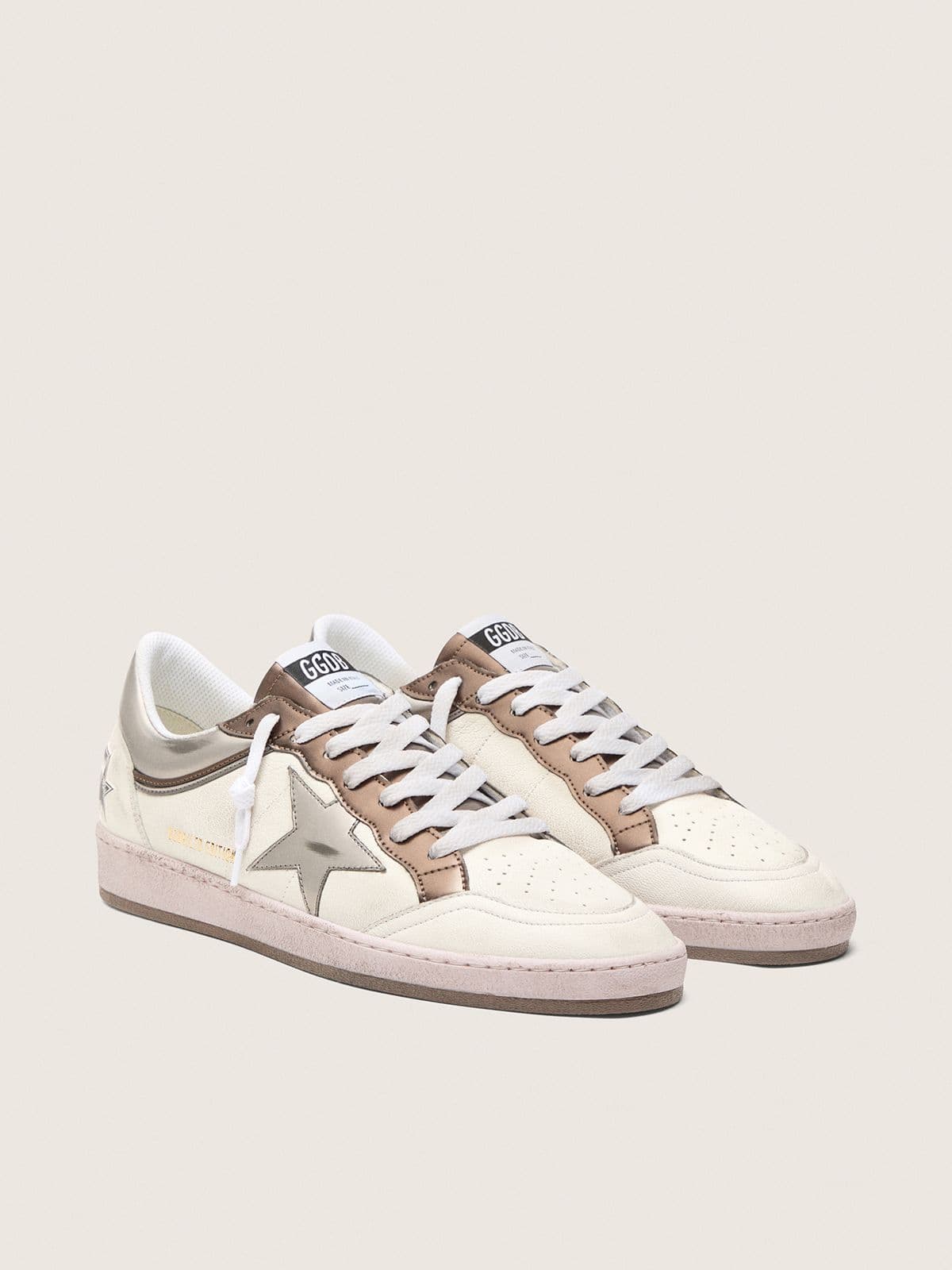 Golden Goose - Men's Ball Star LTD in nappa leather with metallic bio-based star and inserts in 